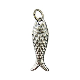 Silver Tone Symbol of Jesus Christ Fish Pendant, Fisher of Men Charm, Retreat Devotion Gifts, 1 Inch