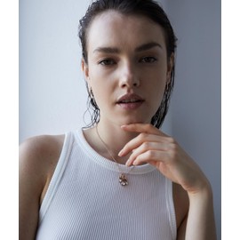 ECHTZEIT Like Diamonds Necklace with Small Cubic Zirconia Pendants Stainless Steel 45 cm Long, Stainless Steel, Glass stone