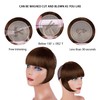 XRACEPHOL Clip in Bangs Brown Clip on Bangs with Temple