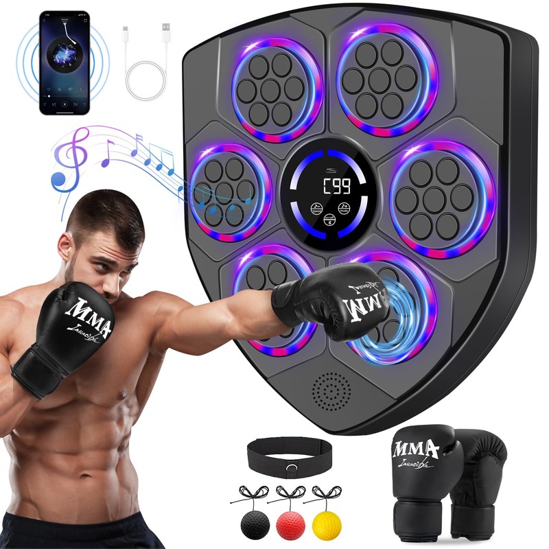 YORWHIN Smart Music Boxing Machine for Adults and Kids, Bluetooth