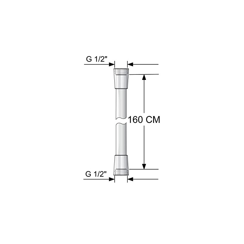 Qualitäts Brauseschlauch Argento 160 mit FlexClean Hygienesystem
