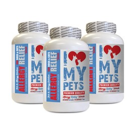 cat Immune System boos - Dog and CAT Allergy Relief - for Pets - Relieve ITCHING - Premium - - 225 Treats (3 Bottles)