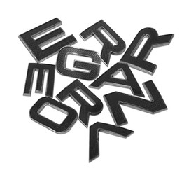 Slimall Replacement 3D Raised Front Head ABS Letter Decal Rear Letters Emblem Tailgate Letter Rear Emblem Sports Line Badge Compatible with RxxxE and RxxxR (Glossy Black+Silver)