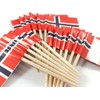 JBCD Norway Toothpick Flag Norwegian Mini Small Cupcake Topper Flags