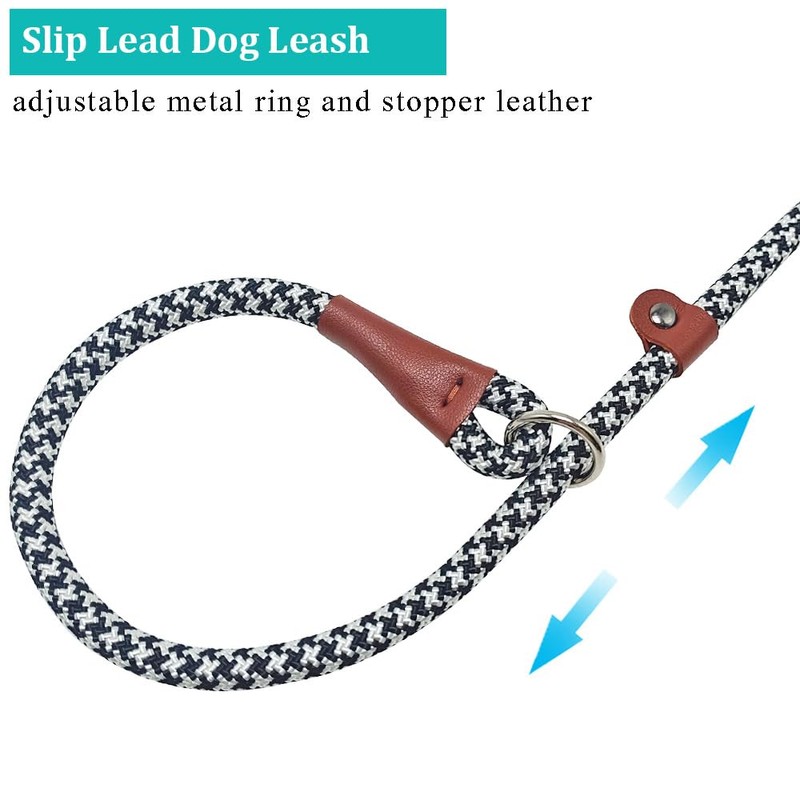 YUCFOREN 3FT Slip Lead Dog Leash, 1/2 Inch Thick Nylon