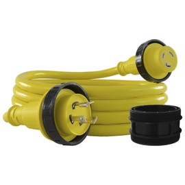 Conntek 17105-012RE 30Amp Marine Shore Cordset Yellow, 12 - Feet