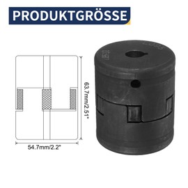 uxcell 1/2" to 5/8" L095 Flexible 3-Piece L-Jaw Coupling Coupler Set & Buna-N NBR Rubber Spider for Log Splitter Hybrid Equipment