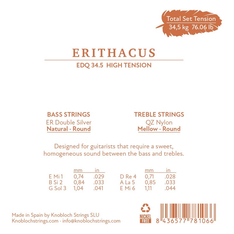 KNOBLOCH STRINGS THE ART OF VIBRATION EDQ34.5 ERITHACUS Double Silver