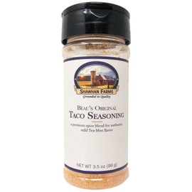 Shawhan Farms Beau’s Original Taco Seasoning | Naturally Gluten-Free | Non-GMO | 3.5 Ounce Shaker Top Jar