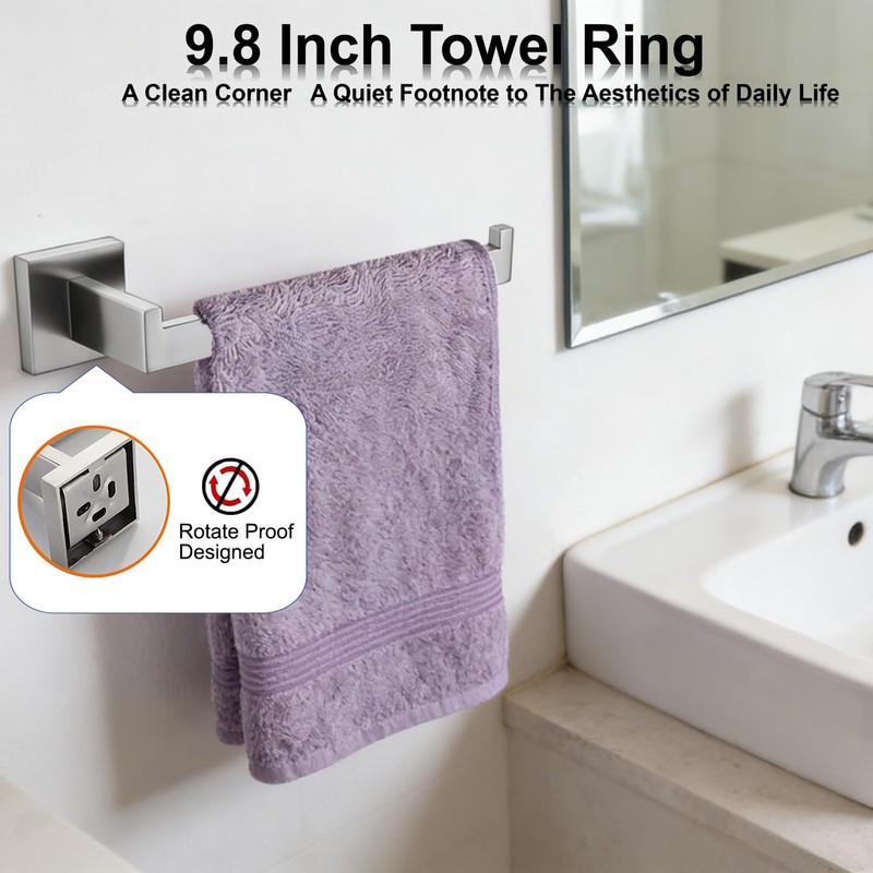 Bathroom Hardware Set 10 Piece Brushed Nickel Bathroom Accessories Set