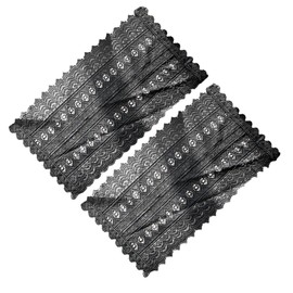 Gatuida 2pcs Placemat Floral Dining Table Mat Country Retro Decor Vintage Tablecloth Thanksgiving Wedding Table Runner Lace Table Mat Rustic Along with Black Ghee Lace