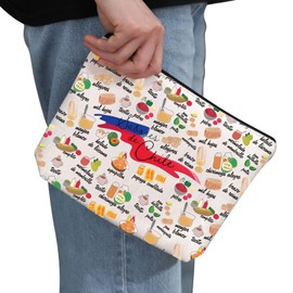PYOUL Funny Chile Lovers Gift Chile Makeup Bag Chile Traveller Cosmetic Bag Chilean Culture Lovers Gift (Chile Bag)