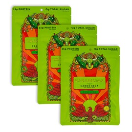 Vacadillos Beef Jerky Snack Packs Carne Seca, Chile Lime 3-Pack
