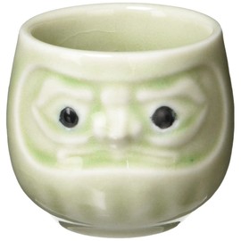 Mino Ware K14282 Daruma Cup, Green