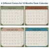 Desk Calendar 2025-2026 with Desktop Mat, 18 Month Large Desk