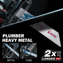 EZARC 25 Pack Bi-Metal Cobalt Reciprocating Saw Blades for Thin Metal Cutting Sabre Saw Blades 9-Inch 18TPI R922PT