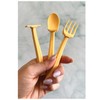 Constructive Eating 3-Piece Training Utensil Set - Sunshine Yellow Turtle