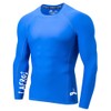 LAFROI Men's Long-Sleeved UPF 50+ Compression Shirt Rash Guard-CLYYB, Asym