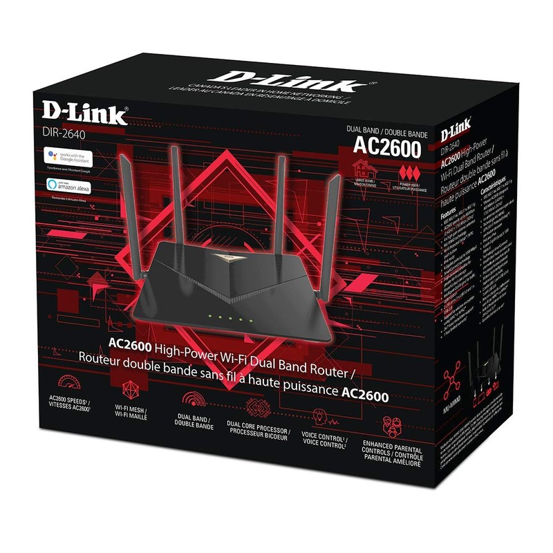 D-Link WiFi Router AC2600, Smart, Mesh (DIR-2640)