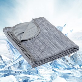 OIGAE Cooling Blanket Queen Size, Summer Blanket for Hot Sleepers, Arc-Chill Q-Max 0.5 Cool Fiber, Thin Lightweight Breathable Cold Throw Blanket for Bed Couch All Season Use, 90"x90", Grey