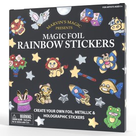Marvin's Magic - Magic Foil Rainbow Stickers - Foil, Metallic & Holographic - Magical Art Supplies - 150 Stickers & More