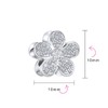 Sparkling Clear CZ Pave OF Flower Shape Daisy Charm Bead