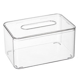 Mumusuki Soporte para Caja de Pañuelos Transparente, Dispensador de Caja de Pañuelos Transparente Rectangular de Servilletas de Bricolaje para Baño, Cocina, Dormitorio