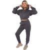 janisramone® Womens Fleece Tracksuit 2 PCs Lounge Set Ladies Ruched