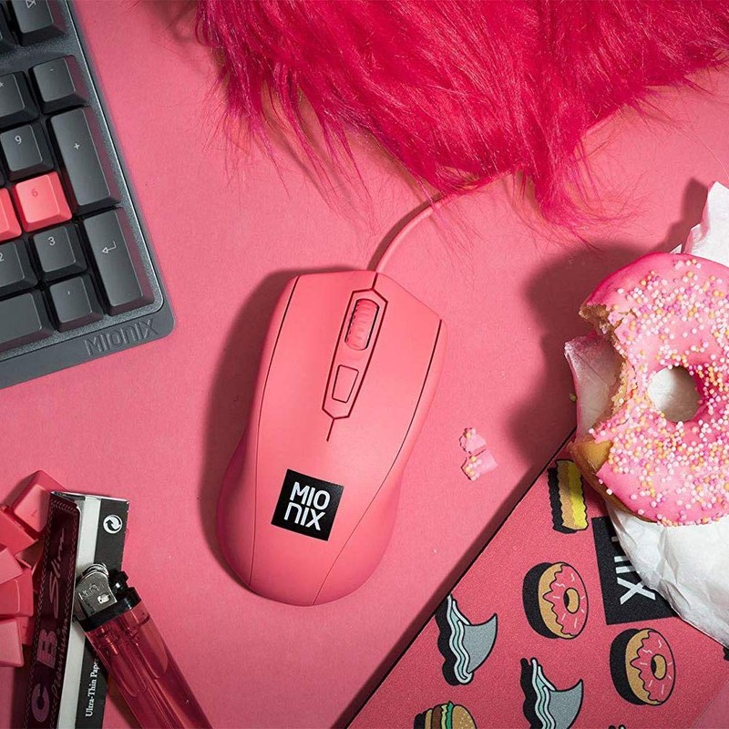 Mionix Avior Frosting Ambidextrous Optical Gaming Mouse (Peach/Pink)