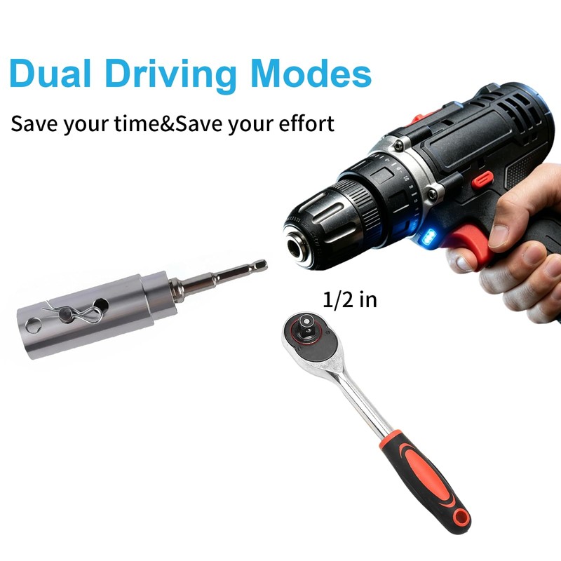 Trailer Jack Drill Adapter,1 Inch Drive Shaft Compatible,Stainless Steel ez