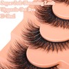 zanlufly Mink Lashes Cat Eye Fluffy False Lashes Fox Eye