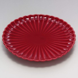 Hasami Ware 30665 Shinogi Dish Red