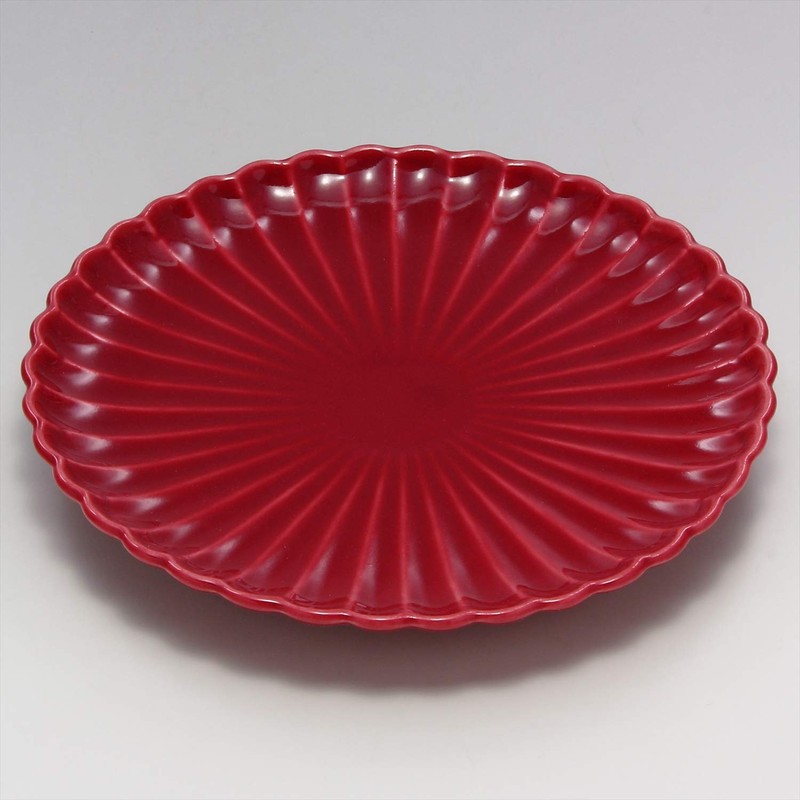 Hasami Ware 30665 Shinogi Dish Red