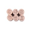 CCINEE Cute Wooden Stamp English Study Evaluation Set Encouragement Seal