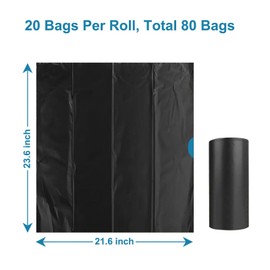 80 PCS Portable Toilet Bags with Drawstring, Biodegradable Porta Potty Bags - 8 Gallon Thickened Waste Bags Fit for 5 Gallon Bucket, Camping Poop Bag, Trash Bags for Home Boating Travel Outdoor