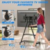 Rfiver Rolling TV Stand on Wheels with Mount with Storage