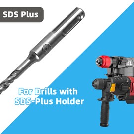 SDS Drill Bit 6 mm x 160 mm Concrete Drill Bit Masonry Hammer Drill Bit with 4 Carbide Cutting Edges Ideal for Drilling in Stone, Concrete, Natural Stone, Brick Wall Pack of 3