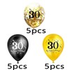 Happy 30th birthday balloons-Party Decor - Celebration Pack of (Black.Goldand