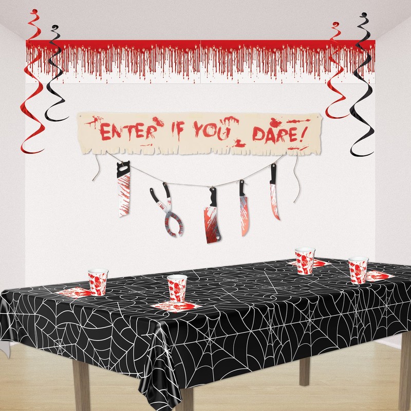 Beistle 8103 Bloody Handprints Luncheon Napkins, (16, Count), Red/White