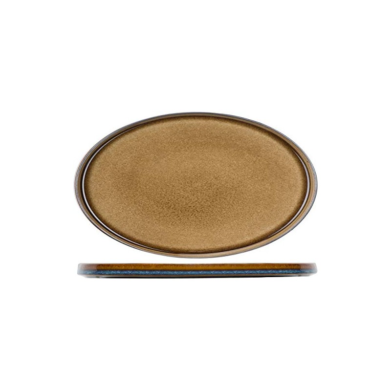 Cosy&Trendy Quintana Amber 5950031 Plate Flat Oval 30.5 x 19