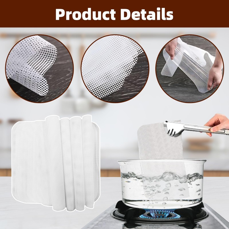 15 Pack Silicone Dehydrator Sheets, Fruit Leather Trays, 14.4" x
