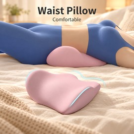 Contoured Lumbar Support Cushion for Sitting and Resting – Butterfly-Shaped Foam Waist Pillow for Chairs and Beds