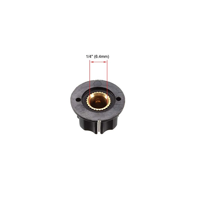 sourcing map 5Pcs Speaker Control Knob Power Amplifier Knob Black