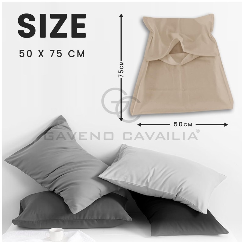 Plain Pillow Cases 2 Pack, Housewife Pillowcases Bed Pillow, Hotel