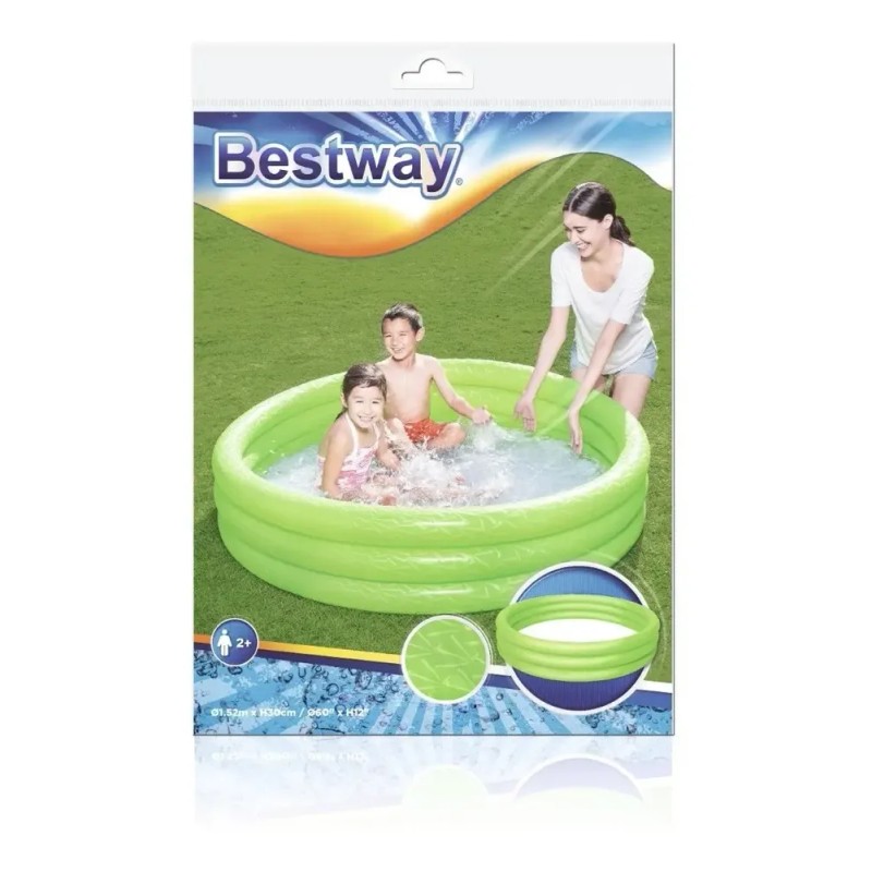 Alberca inflable redonda Bestway 3 Aros 51026 Liso de 1.52m
