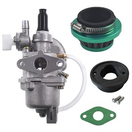Air Filter Stack Carburetor Carb for 2 Stroke 47cc 49cc Mini ATV Quad Dirt Pocket Bike (Green)