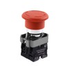 Heyiarbeit 600V 10A Emergency Stop Push Button Switch ZB2-BE101C Self-Locking