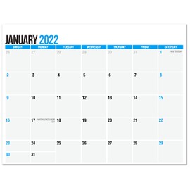 SplightPrints Magnetic Fridge Calendar Pad from January 2022 to December 2022 with Thick Tear-Off Pages and Strong Magnetic Backing (Letter Size 11 x 8.5 Inches)