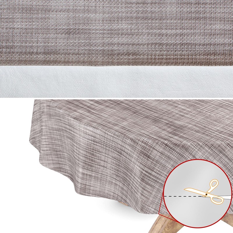 Tablecloth Washable Oilcloth Tablecloth Oval 140 x 180 cm Cut