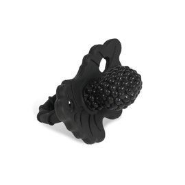 RAZBABY Mordedor de silicona para bebés RaZbaby RaZberry - BerryBumps alivia las encías doloridas de los bebés - Dentición infantil - Diseño manos libres - Sin BPA - Diseño fácil Negro Pequeño